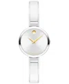 Movado Women's Moda Swiss Quartz Stainless-steel Watch, 24mm In Silver-tone