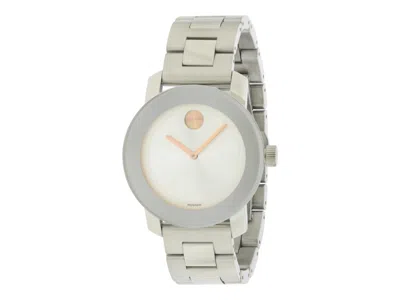 Pre-owned Movado Women's  Bold Medium 3600084 Watch In Stainless Steel In Silver