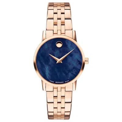 Movado Women's Museum Blue Dial Watch In Gold