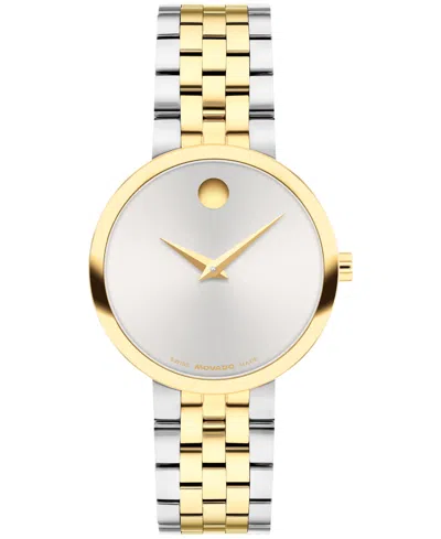 Movado Women's Museum Classic Swiss Quartz Stainless Steel Light Yellow Pvd Steel Watch 29.50mm In Two-tone