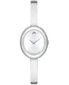 Movado Women's Museum Oval Bangle Swiss Quartz Stainless-steel Watch, 22 X 26mm