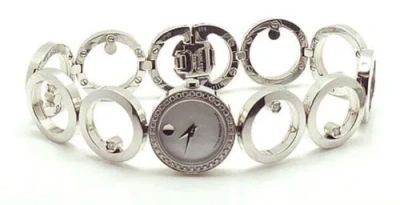 Pre-owned Movado Women's 'ono' 0605816 Stainless Steel Quartz Factory Diamond Watch