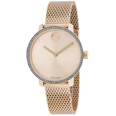 Movado Bold Crystal-embellished 34mm Watch In Metallic