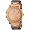 Movado Women's Rose Gold Dial Watch In Pink