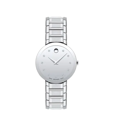 Movado Women's Sapphire 28mm Quartz Watch 0607547 In White