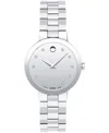 Movado Sapphire Watch, 28mm In Silver-tone