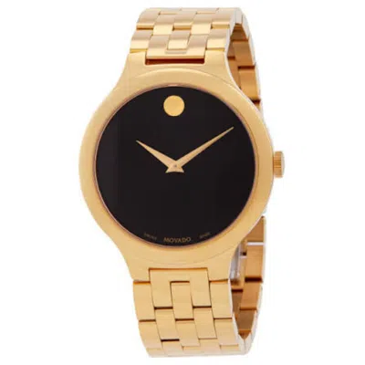 Movado Women's Veturi Black Dial Watch In Gold
