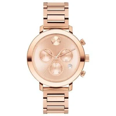 Pre-owned Movado Womens Bold Rose Gold Dial Watch - 3600886