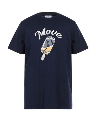Move Be Different Man T-shirt Navy Blue Size L Cotton