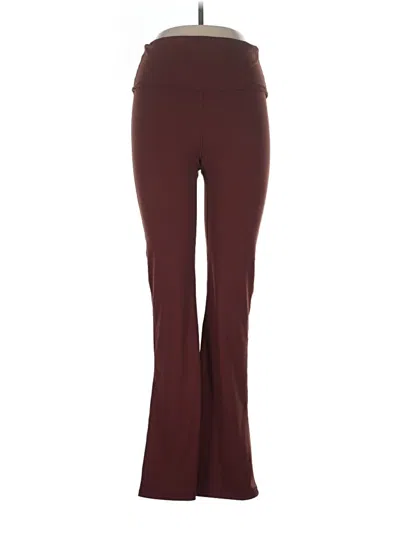 Pre-owned Move Theology Active Pants In Burgundy