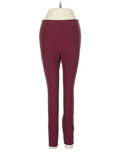 Pre-owned Move Theology Active Pants In Burgundy