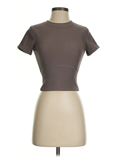 Pre-owned Move Theology Short Sleeve Turtleneck In Brown