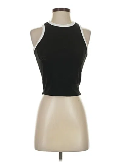 Pre-owned Move Theology Tank Top Black Halter Neckline Tops