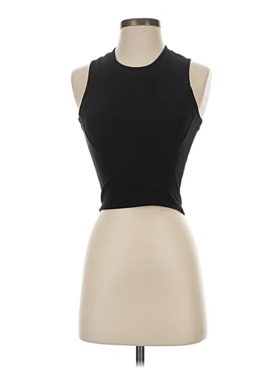 Pre-owned Move Theology Tank Top Black Halter Neckline Tops