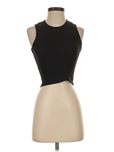 Pre-owned Move Theology Tank Top Black Halter Neckline Tops