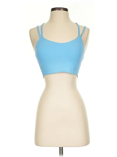 Pre-owned Move Theology Tank Top Blue Strapless Neckline Tops