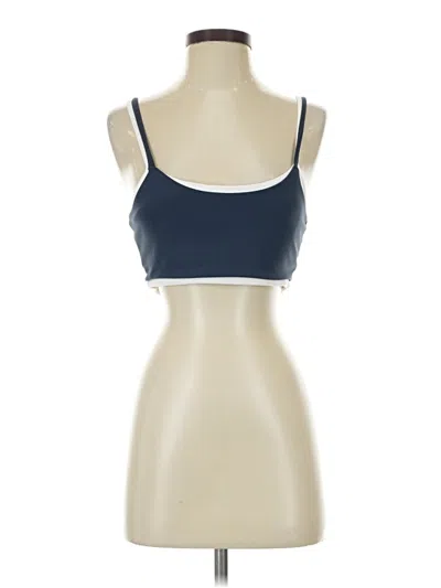 Pre-owned Move Theology Tank Top Blue Strapless Neckline Tops