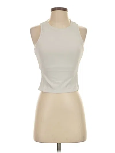 Pre-owned Move Theology Tank Top Ivory Halter Neckline Tops
