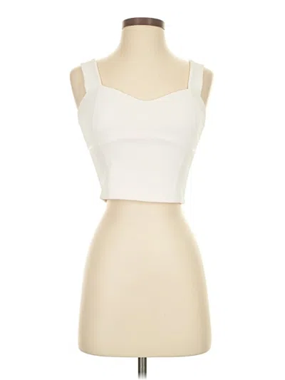 Pre-owned Move Theology Tank Top Ivory Strapless Neckline Tops In White