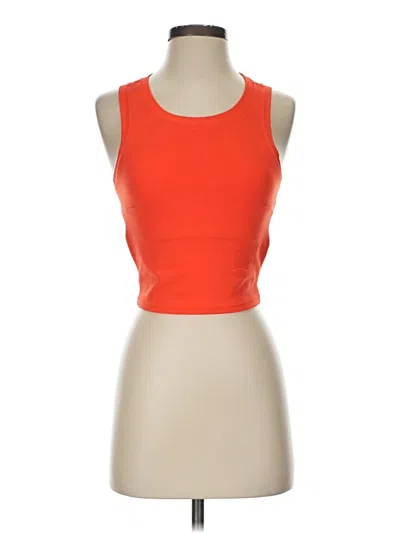 Pre-owned Move Theology Tank Top Orange Halter Neckline Tops