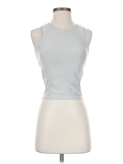 Pre-owned Move Theology Tank Top Silver Halter Neckline Tops