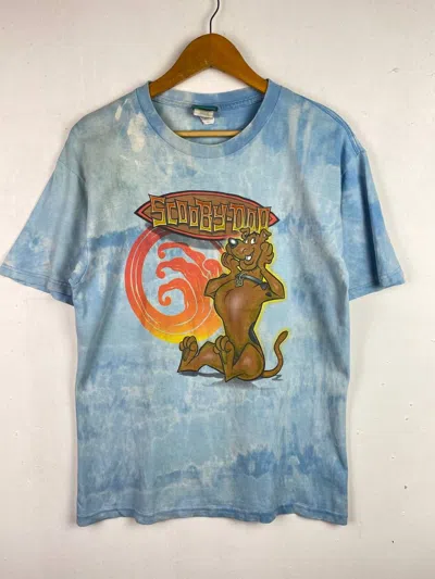 Pre-owned Movie Vintage Scooby Doo Tye Dye T-shirt Nice Design In Blue
