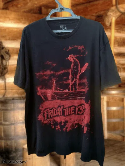 Pre-owned Movie X Vintage Friday The 13th (distressed) In Faded Black