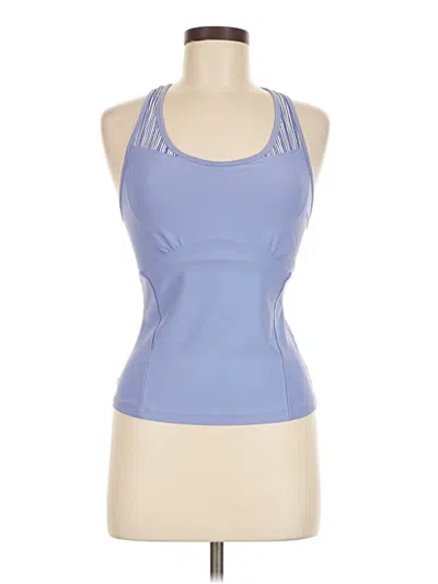 Pre-owned Moving Comfort Tank Top Blue Halter Neckline Tops