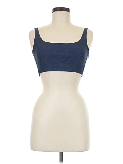Pre-owned Moving Comfort Tube Top Blue Strapless Neckline Tops