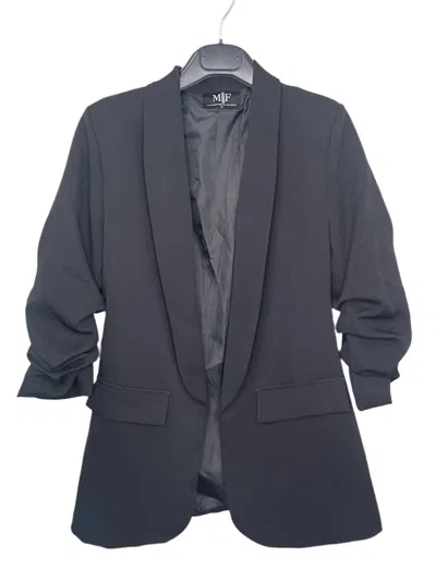 Moving Forward Women's Crystal Tiger Blazer In Black