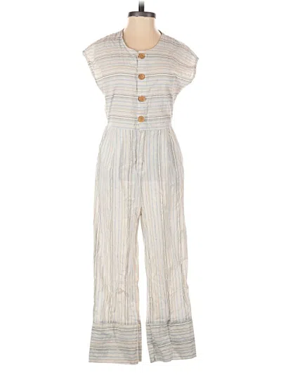 Pre-owned Mo:vint Jumpsuit In White