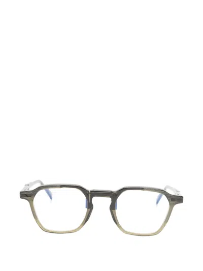 Movitra Alias 01 Geometric-frame Glasses In Green