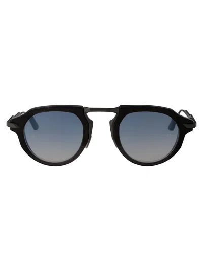 Movitra Black With Gradient Rose Gold Lenses Acetate Sunglasses
