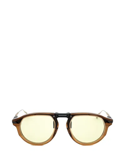 Movitra Geometric-frame Sunglasses In Brown