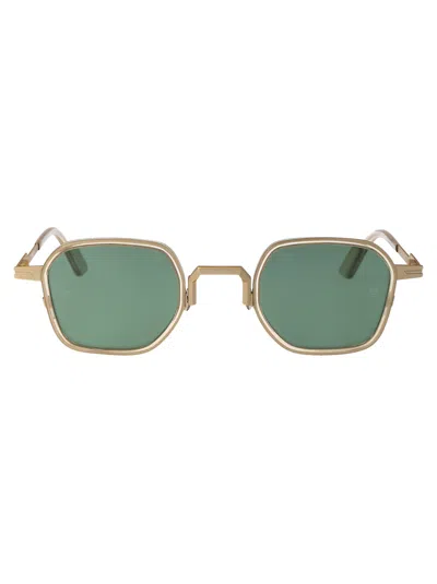 Movitra Light Gold Crystal Sand W Fl.elec.green Acetate Sunglasses