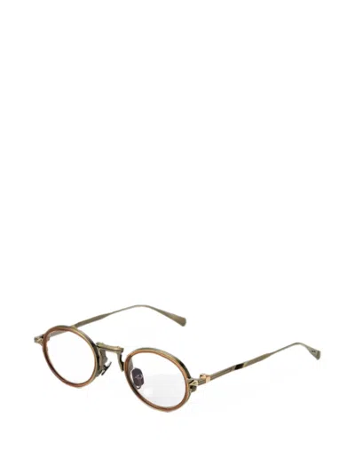 Movitra Nexus Round-frame Glasses In Brown