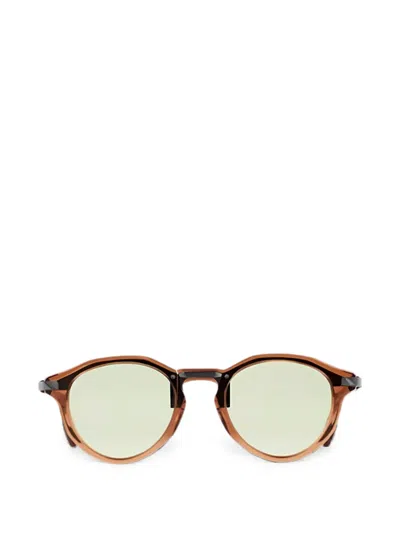 Movitra Round-frame Sunglasses In Brown