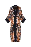 Movom Women's Aura Kimono In Blue/orange