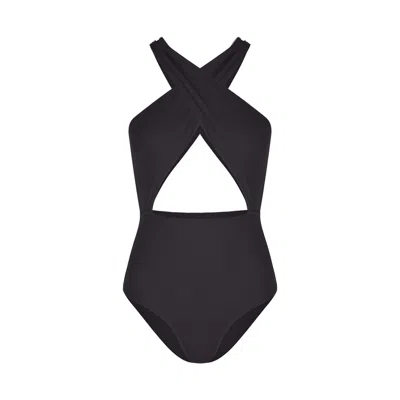 Movom Women's Black Maenam Front Cross One Piece