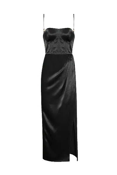 Movom Women's Black Vega Maxi Bustier Dress