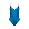 Movom Women's Blue Aurora V Neck Swimsuit In Blue