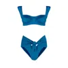 Movom Women's Blue Indie Underwire Corset Bikini In Blue