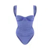 Movom Women's Blue Zion Ruched Underwire Swimsuit In Blue