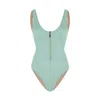 Movom Women's Green Romie Zipper Swimsuit In Green