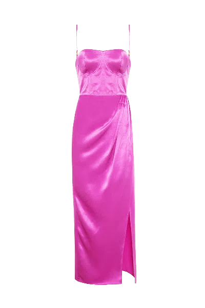 Movom Women's Pink / Purple Santo Maxi Bustier Dress In Pink/purple