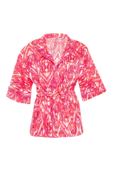 Movom Women's Pink / Purple Santo Pajama Style Shirt In Pink/purple