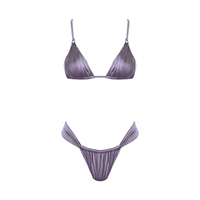 Movom Women's Pink / Purple Tate Triangle Bikini In Pink/purple