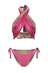 Movom Women's Pink / Purple Zuni Criss Cross Bikini In Pink/purple