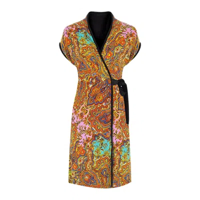 Movom Women's Poppy Reversible Kimono Dress In Blue