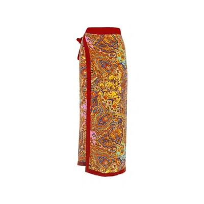 Movom Women's Red Poppy Sarong Skirt